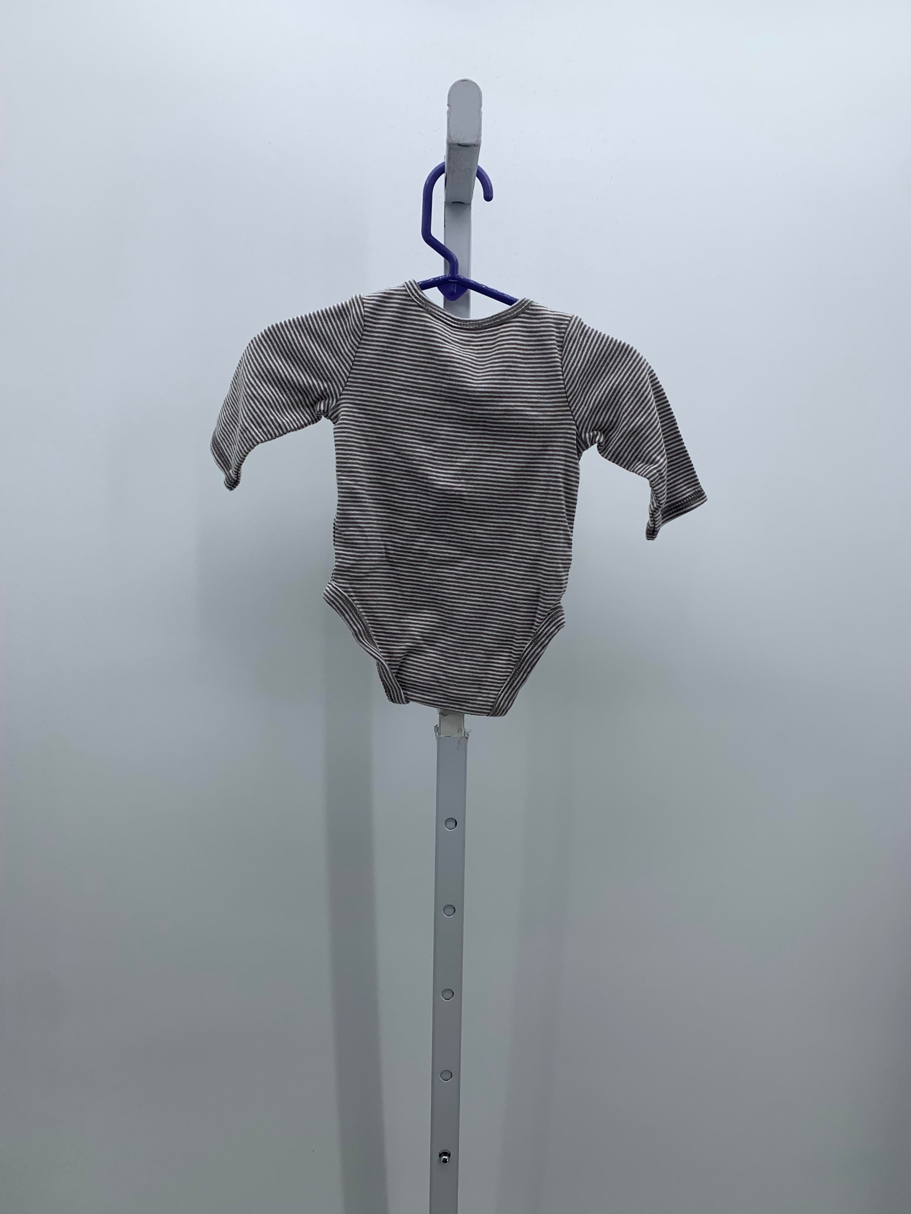 BROWN/ WHITE STRIPE HENLEY BODYSUIT