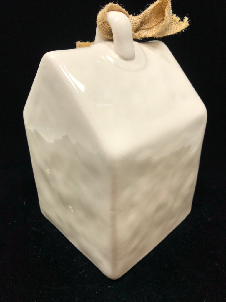 RAE DUNN CERAMIC "HOME" BIRDHOUSE.