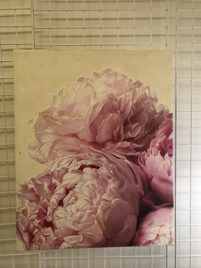 PINK PEONY WALL CANVAS.