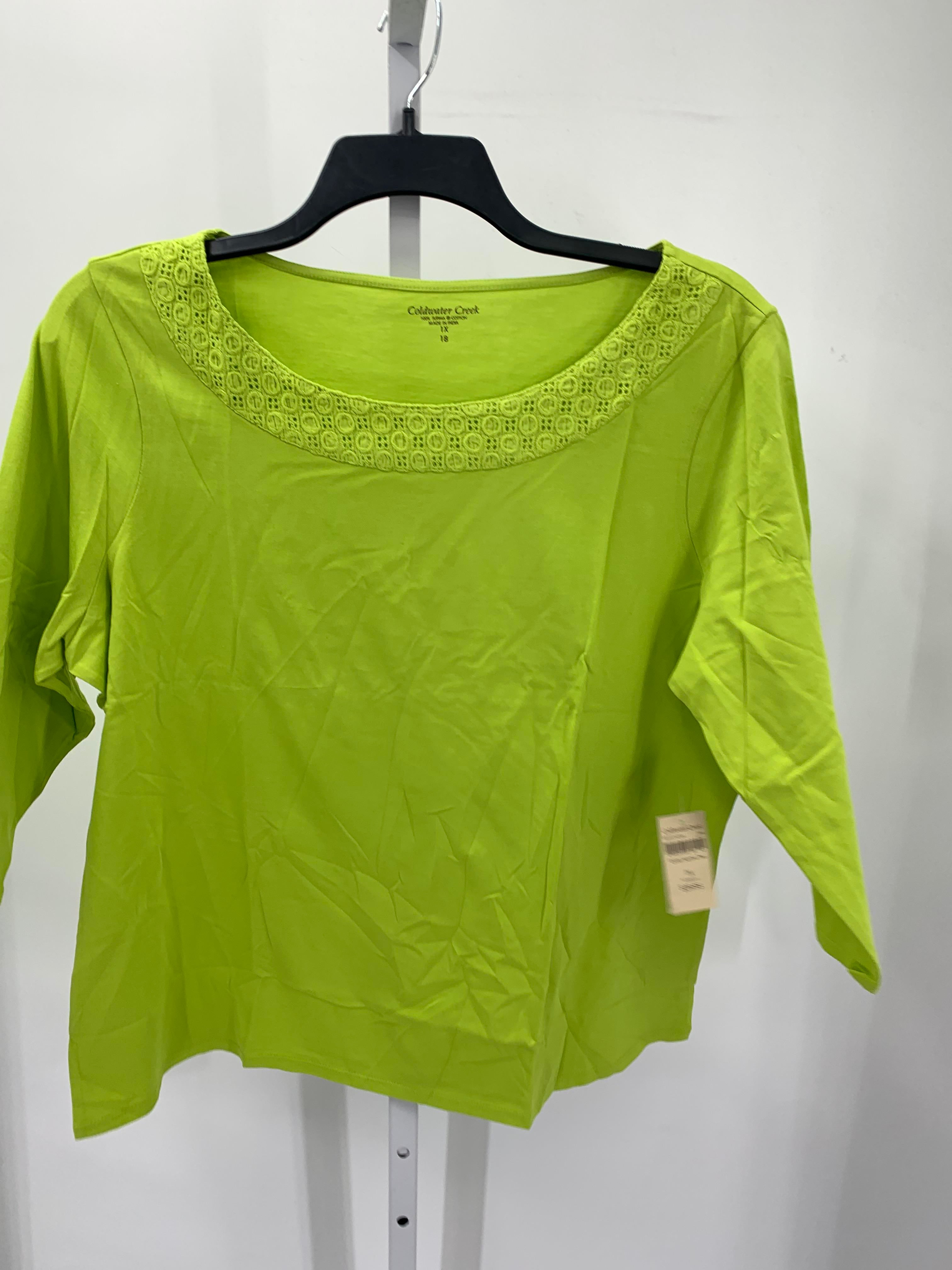 Coldwater Creek Size 1X Womens 3/4 Sleeve Shirt