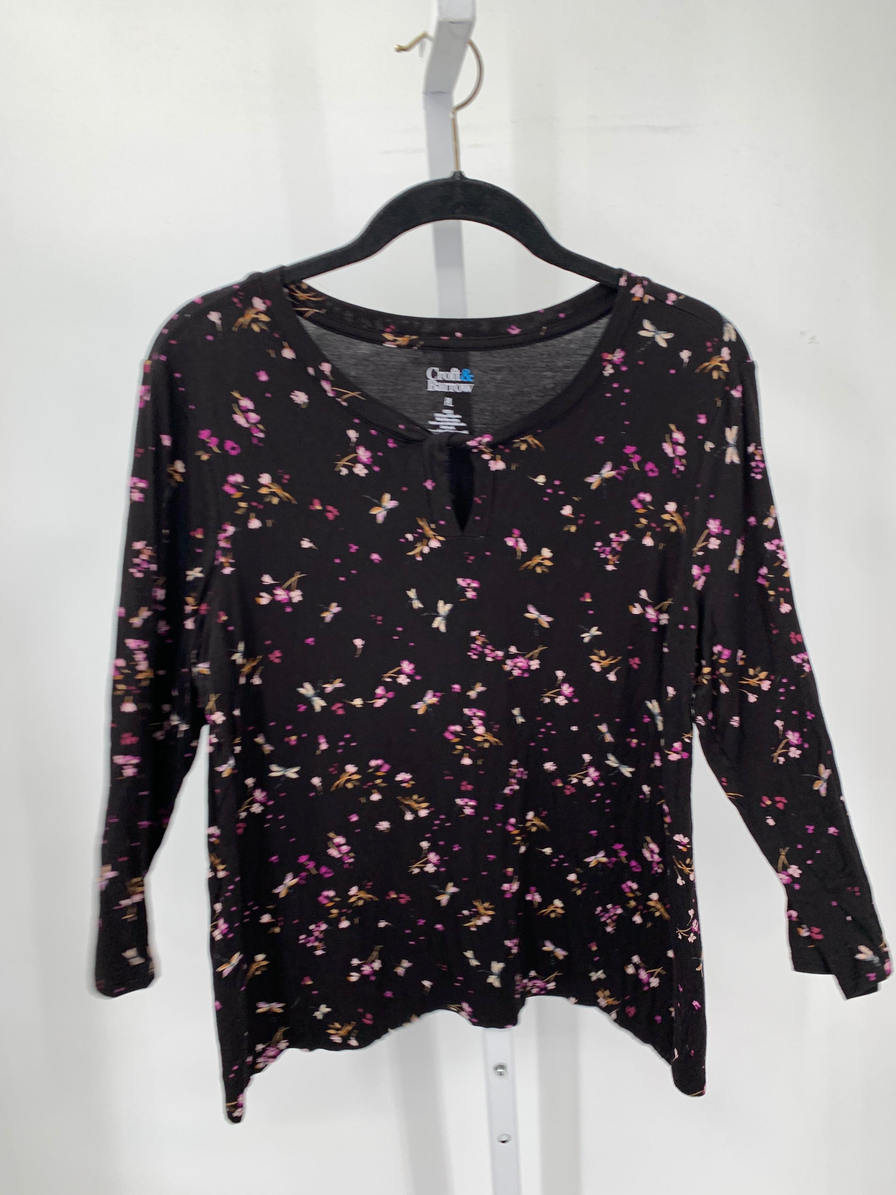 Croft & Barrow Size Large Petite Petite 3/4 Sleeve Shirt