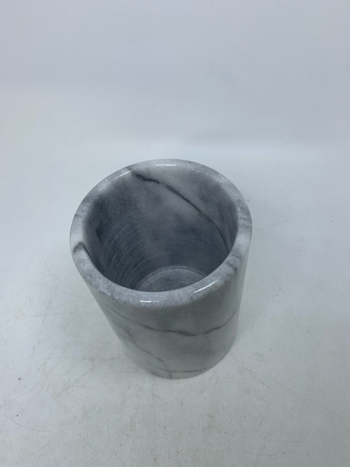 HEAVY MARBLE UTENSIL HOLDER.