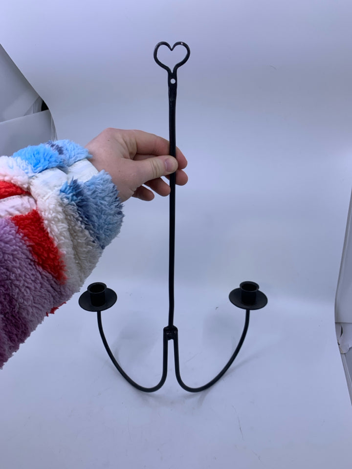 METAL DOUBLE WALL CANDELABRA.