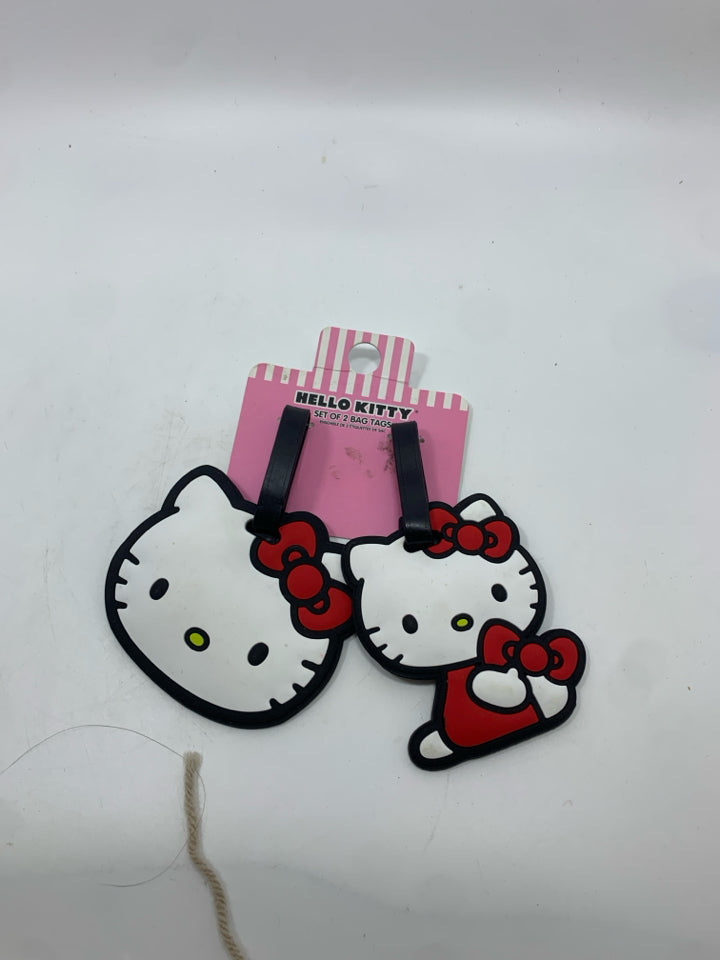 NWT SET OF 2 HELLO KITTY BAG TAGS.