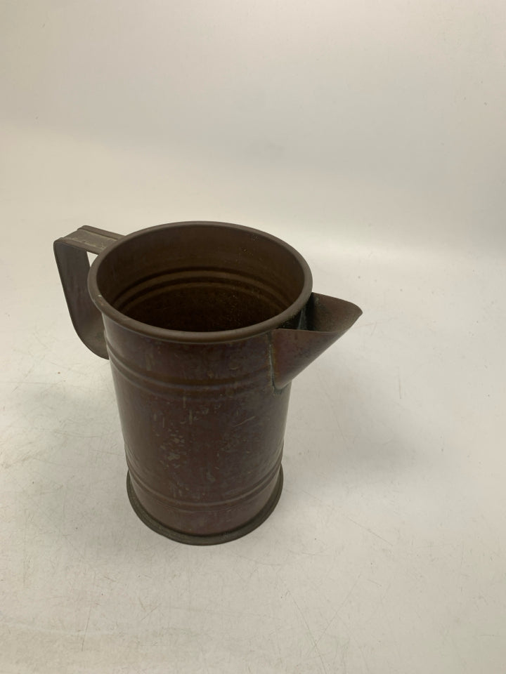 VTG COPPER CYLINDER PITCHER.
