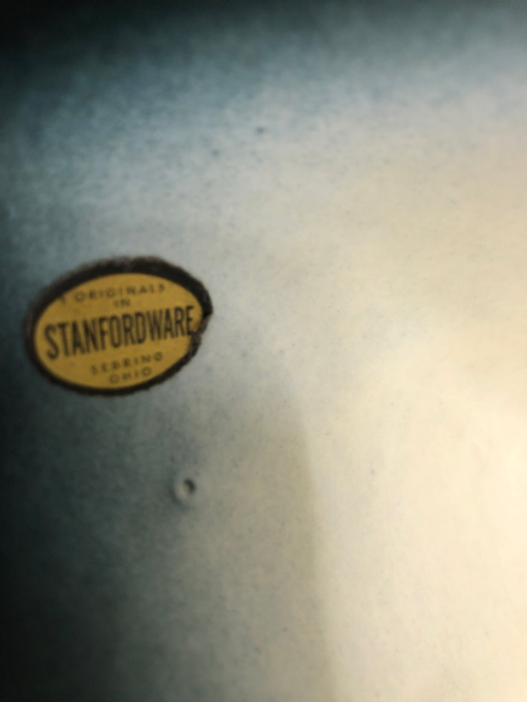 VTG BLACK/BLUE/PINK OMBRE OVAL PLANTER.