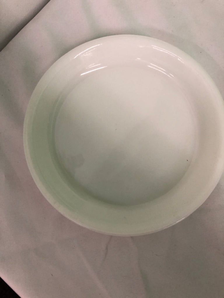 VTG MILK GLASS PIE DISH.