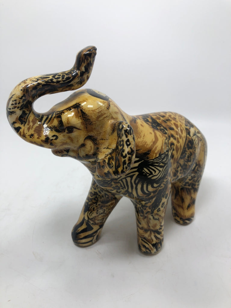 ANIMAL PRINT ELEPHANT FIGURE.