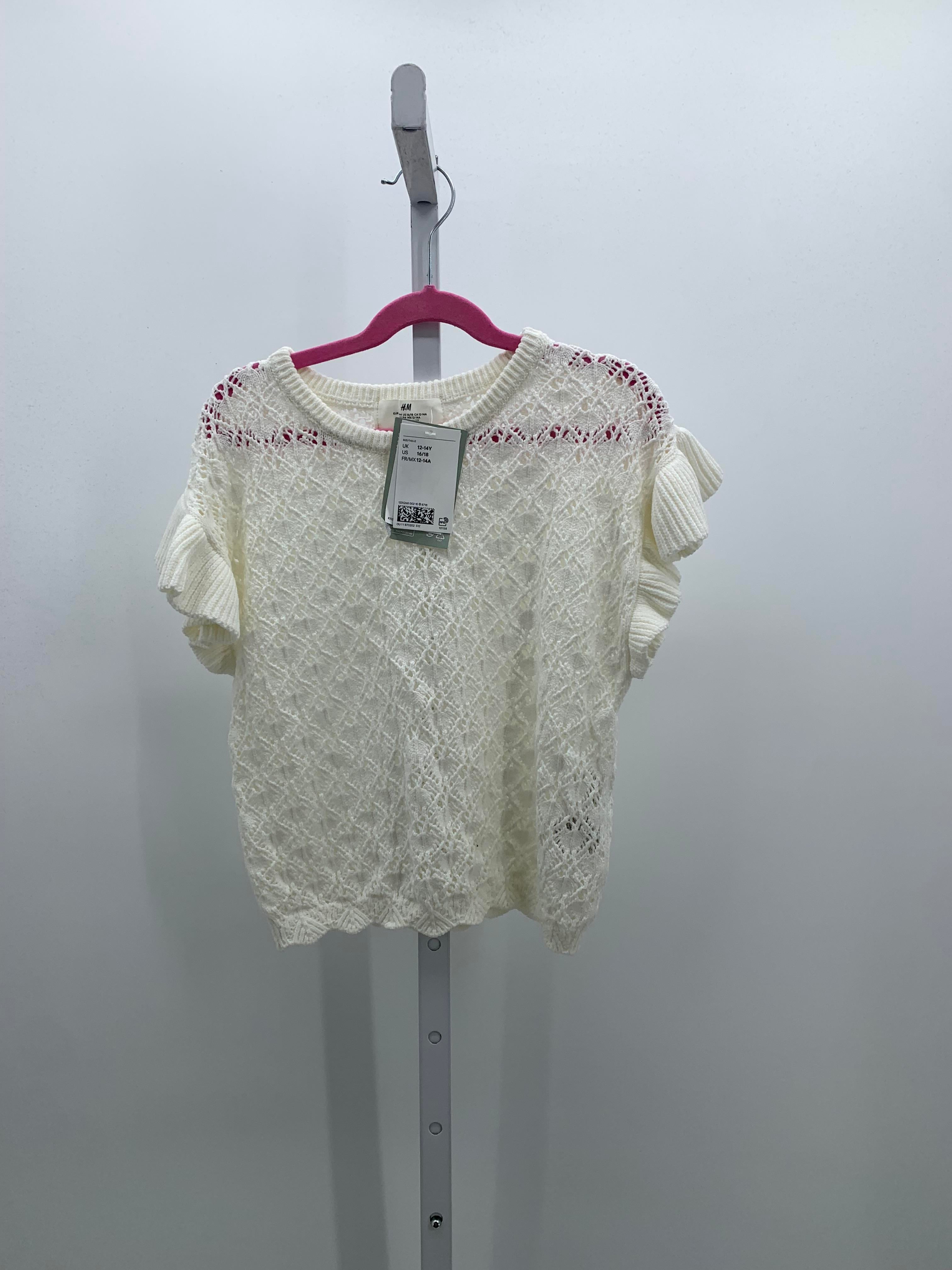 H&M Size 16-18 Girls Short Sleeve Sweater