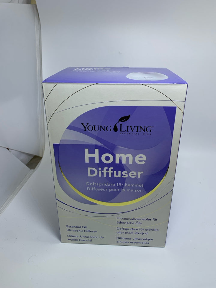 NIB YOUNG LIVING PURPLE TULIP HOME AROMA ESSENTIAL OIL DIFFUSER.