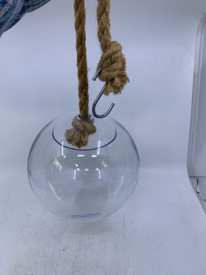 HANGING GLASS BALL TERRARIUM.