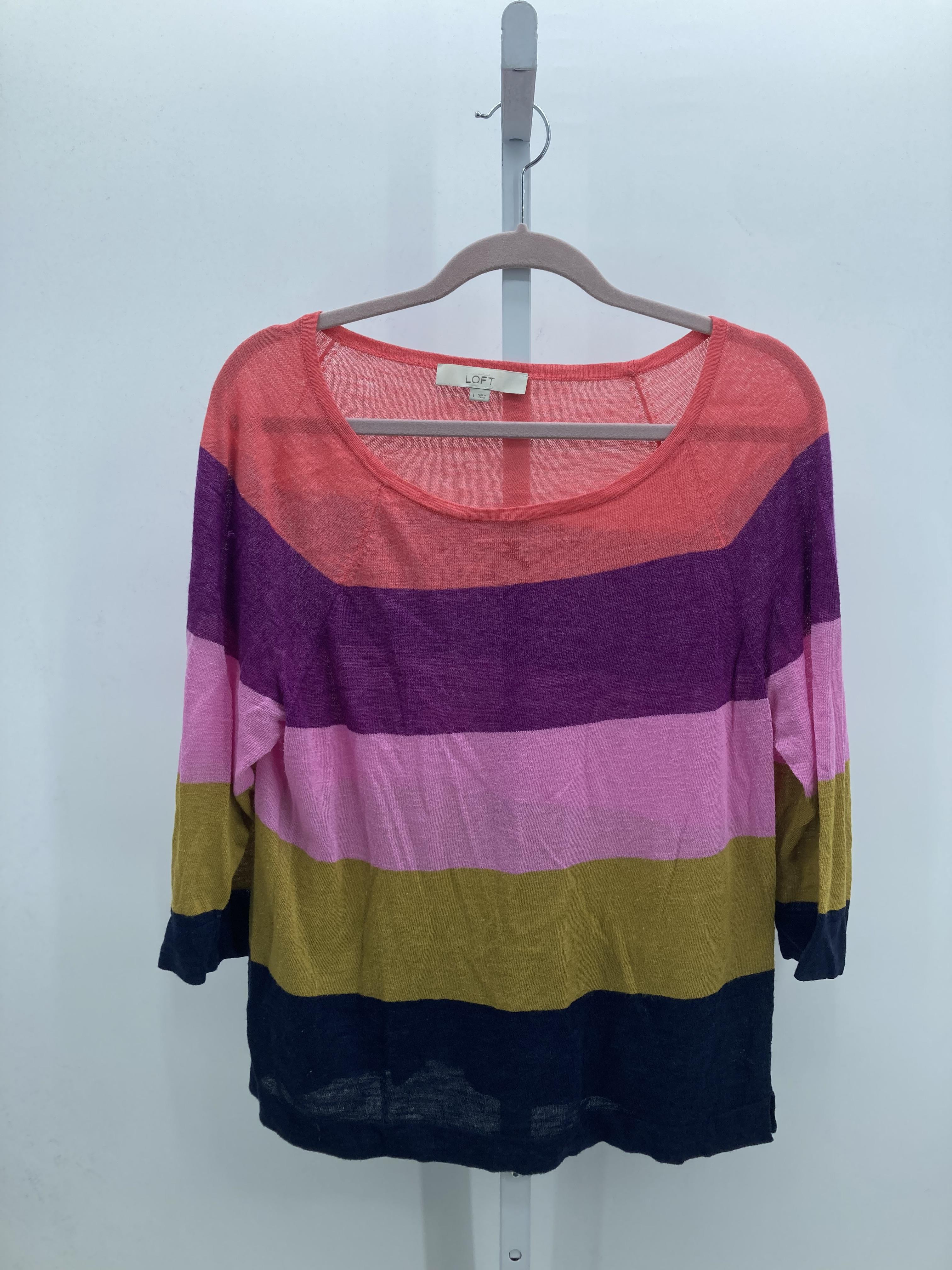 Loft Size Large Misses 3/4 Sleeve Sweater