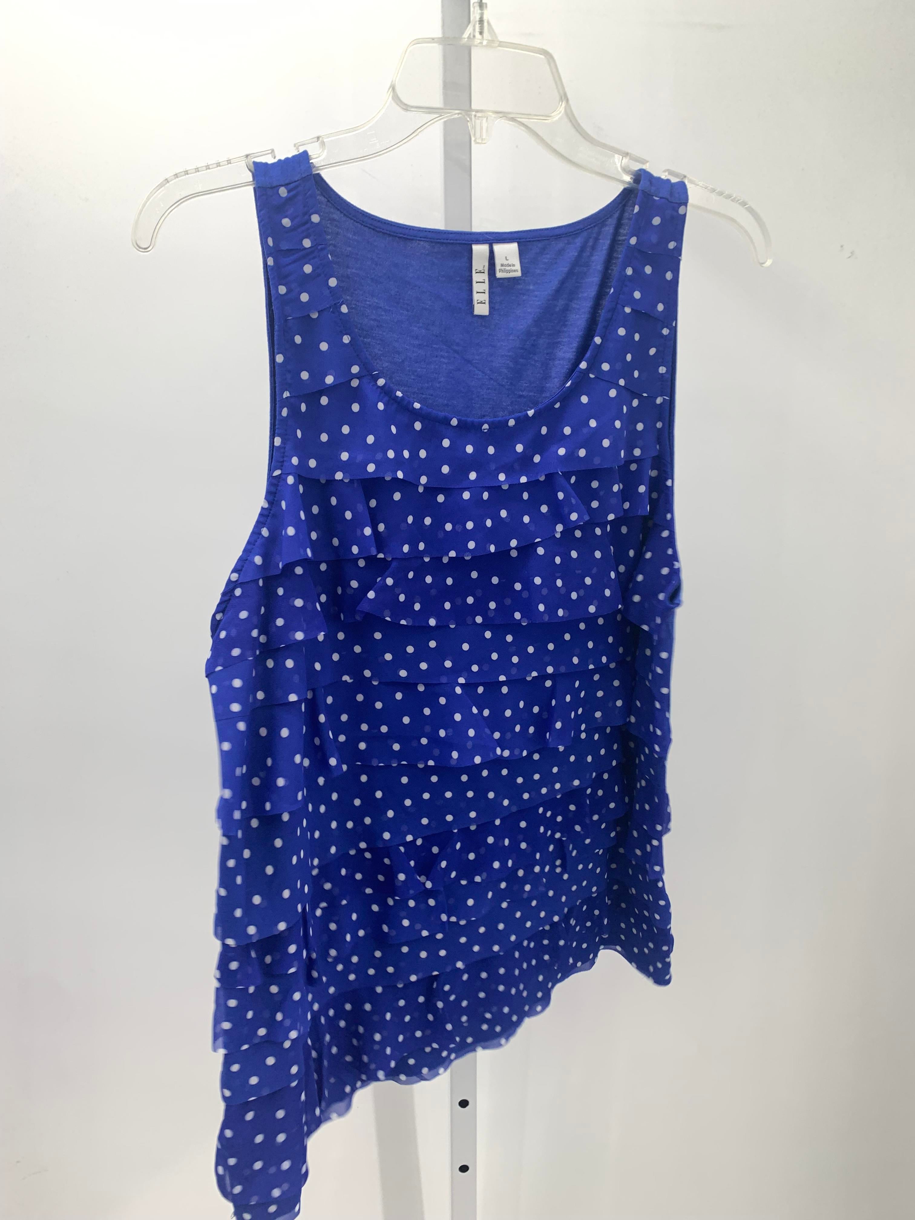 Elle Size Large Misses Sleeveless Shirt