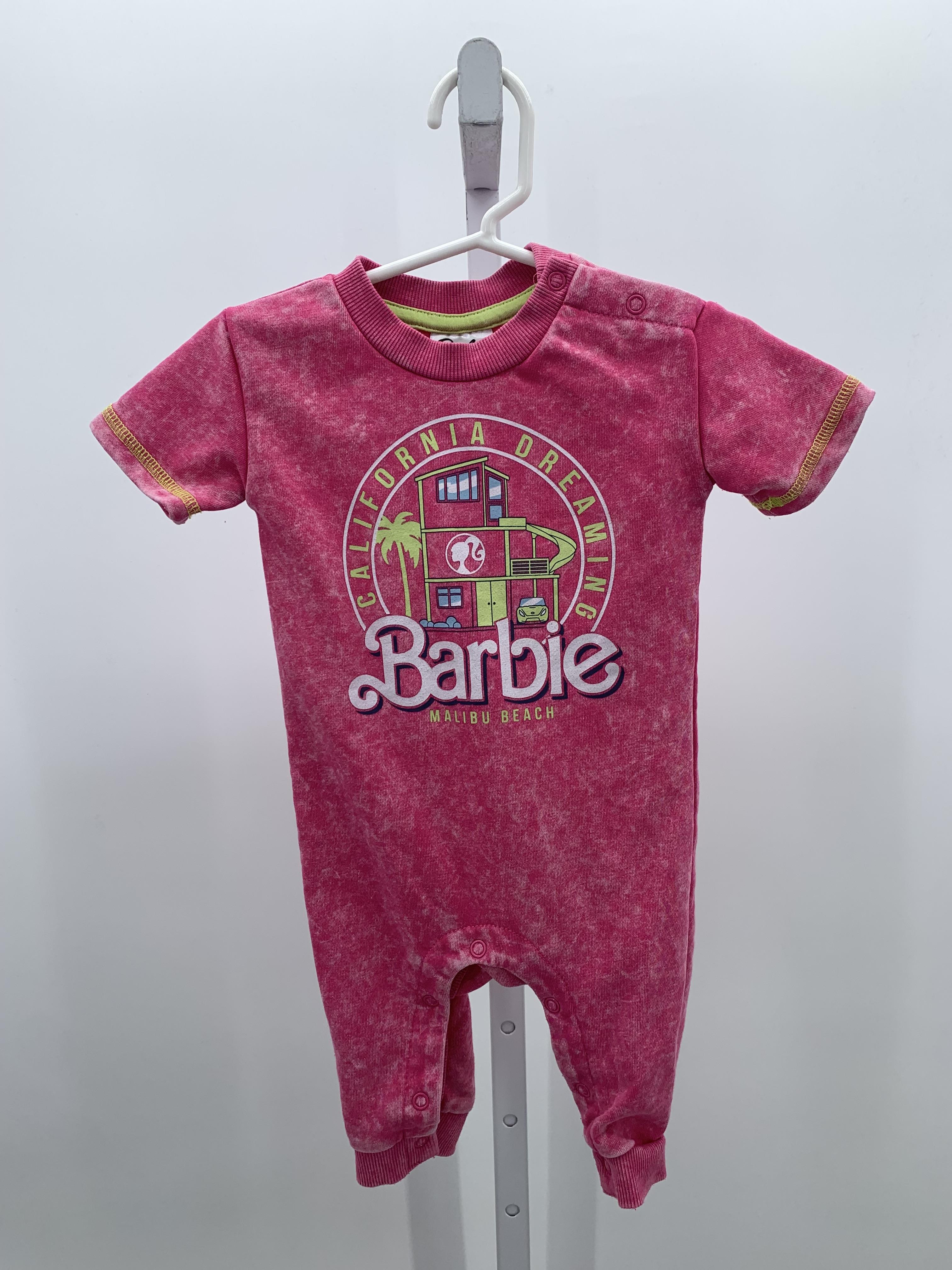 Barbie Size 3-6 Months Girls Short Slv. Romper