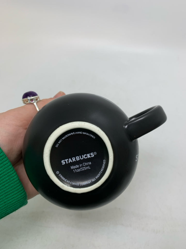 STARBUCKS BLACK CAT MUG.