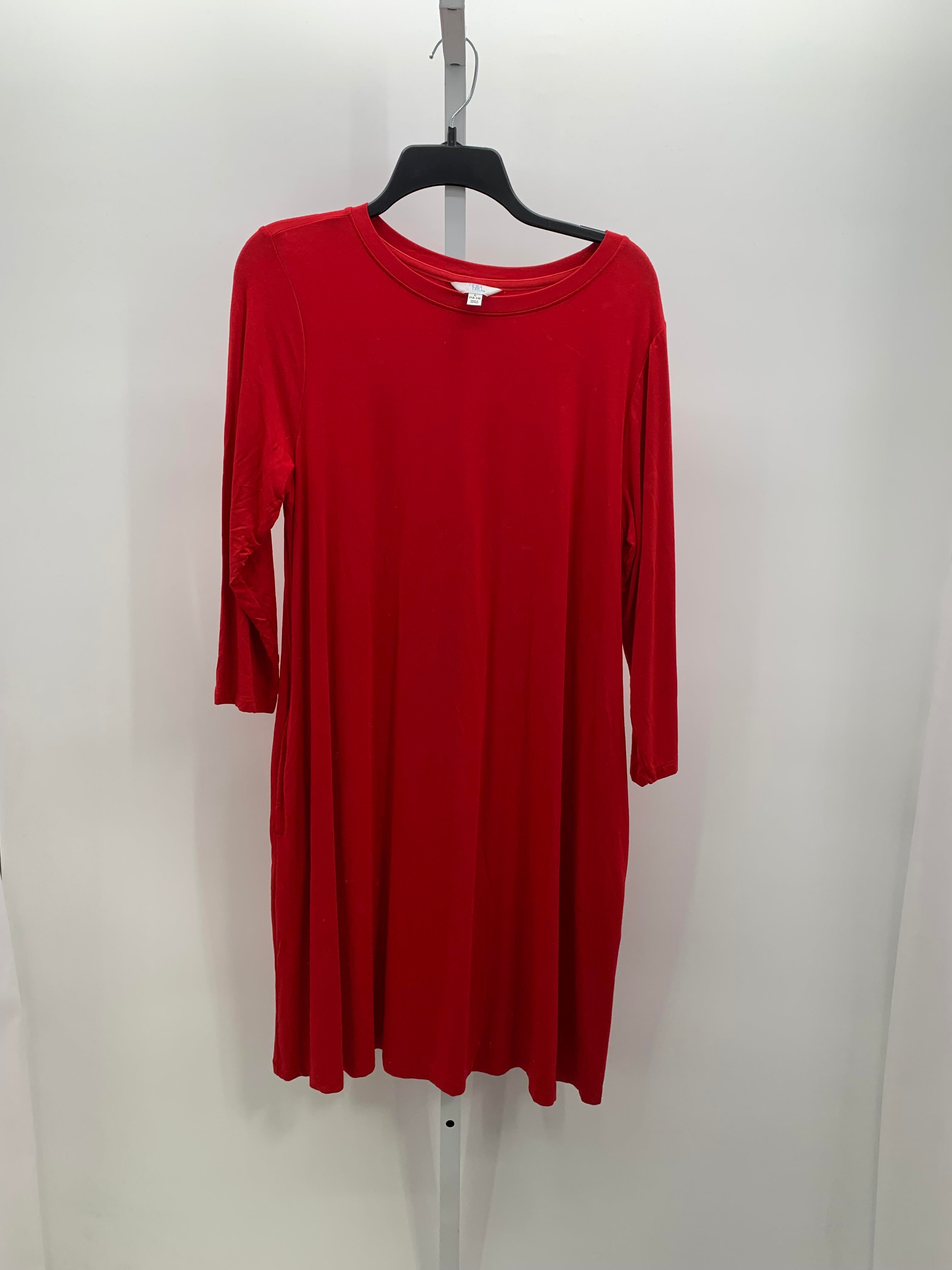 Time and Tru Size Large Misses 3/4 Sleeve Dress
