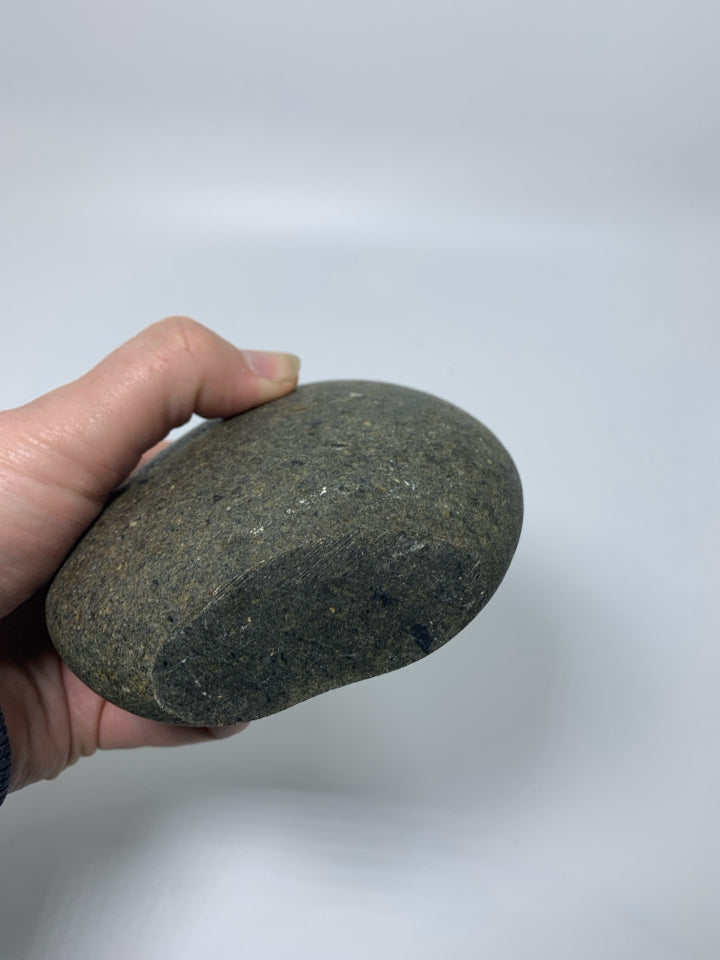 HEAVY STONE ROCK VASE.