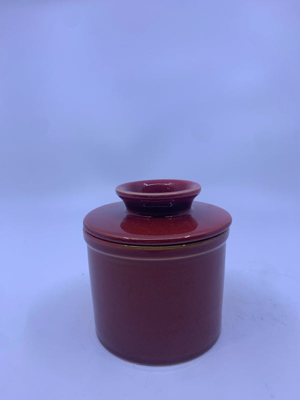 RED POTTERY BUTTER BELL.