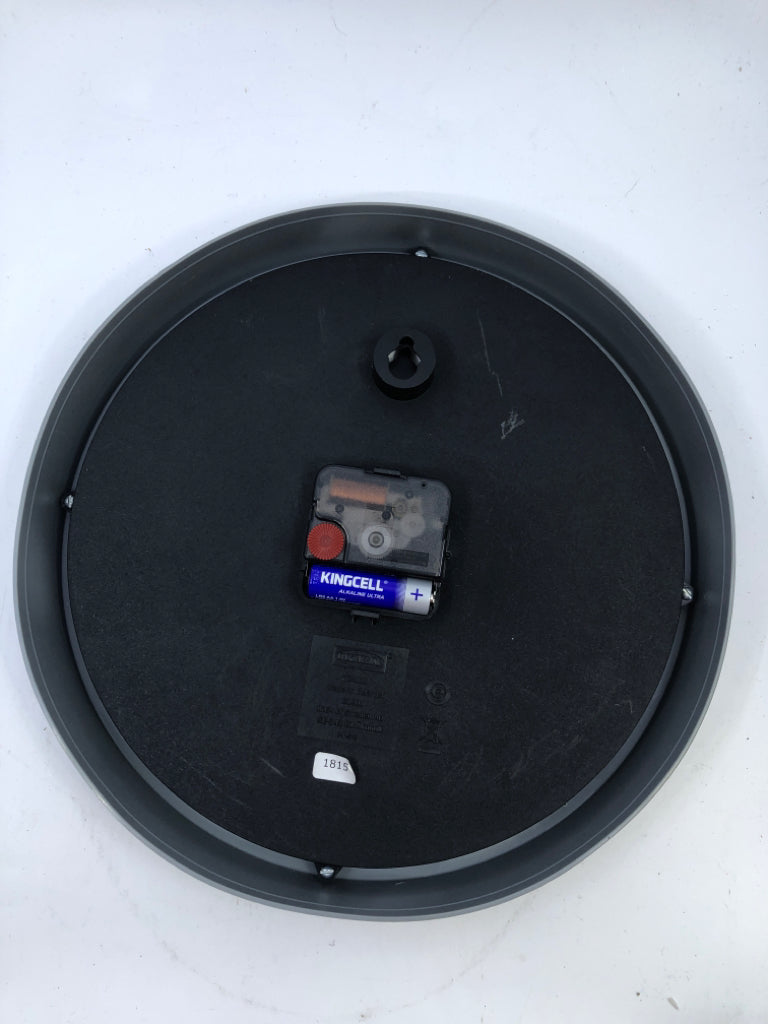 SILVER PLASTIC CLOCK.