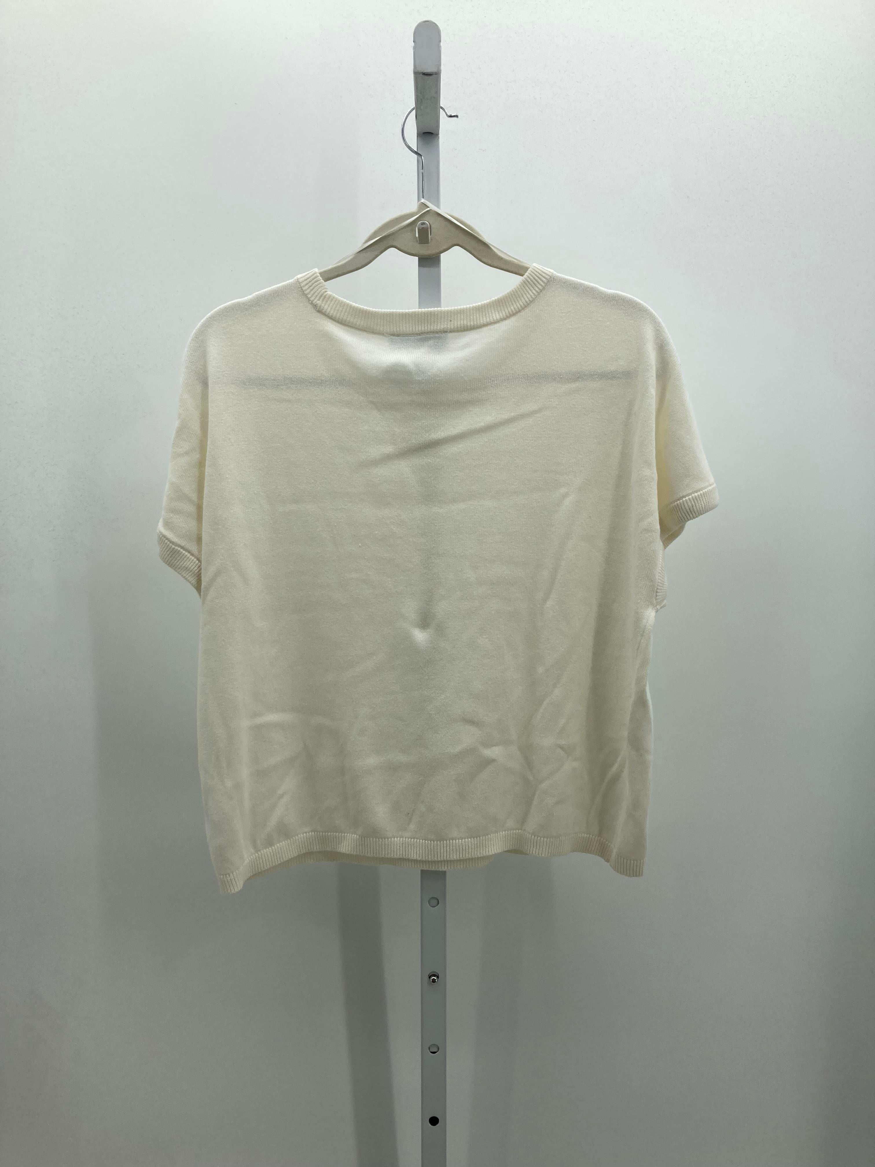 Martha Stewart Size Large Misses Short Slv Sweater