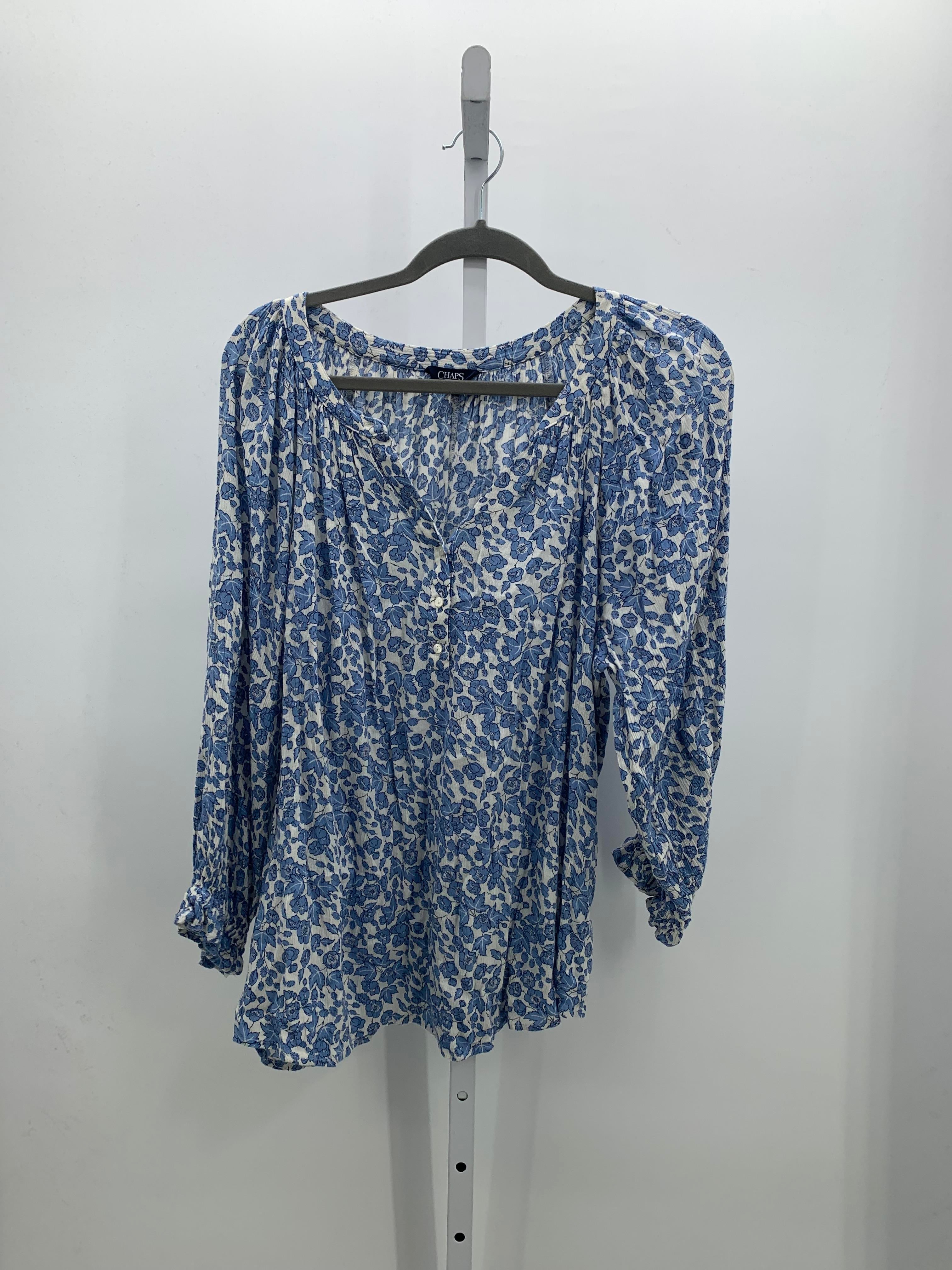 Chaps Size Large Misses 3/4 Sleeve Shirt