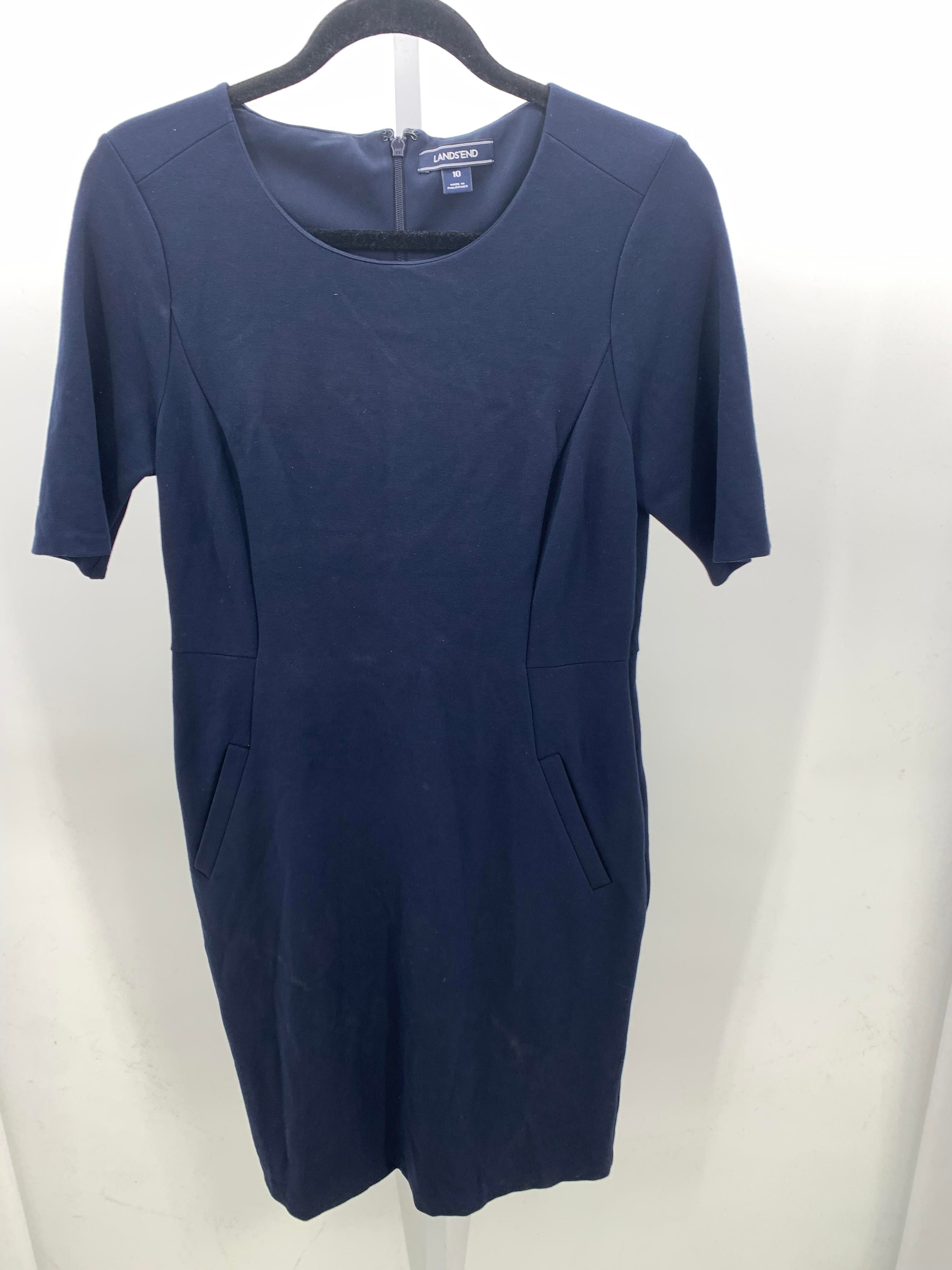 Lands End Size 10 Misses Short Sleeve Dress