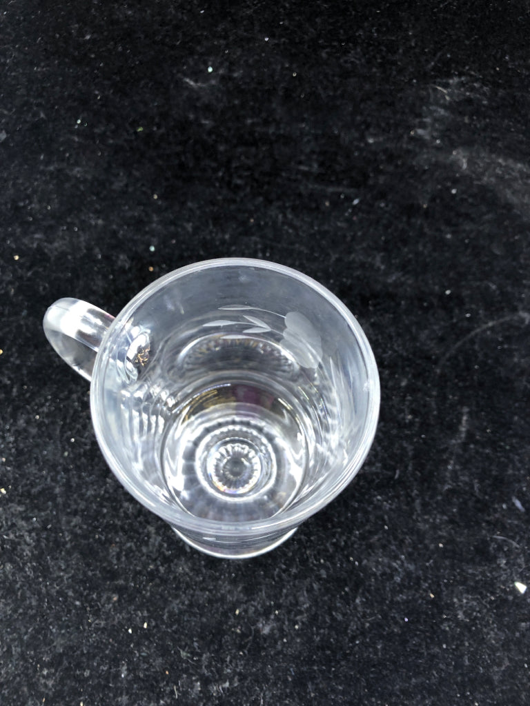 4 VTG PRINCESS HOUSE GLASS FOOTED MUG.