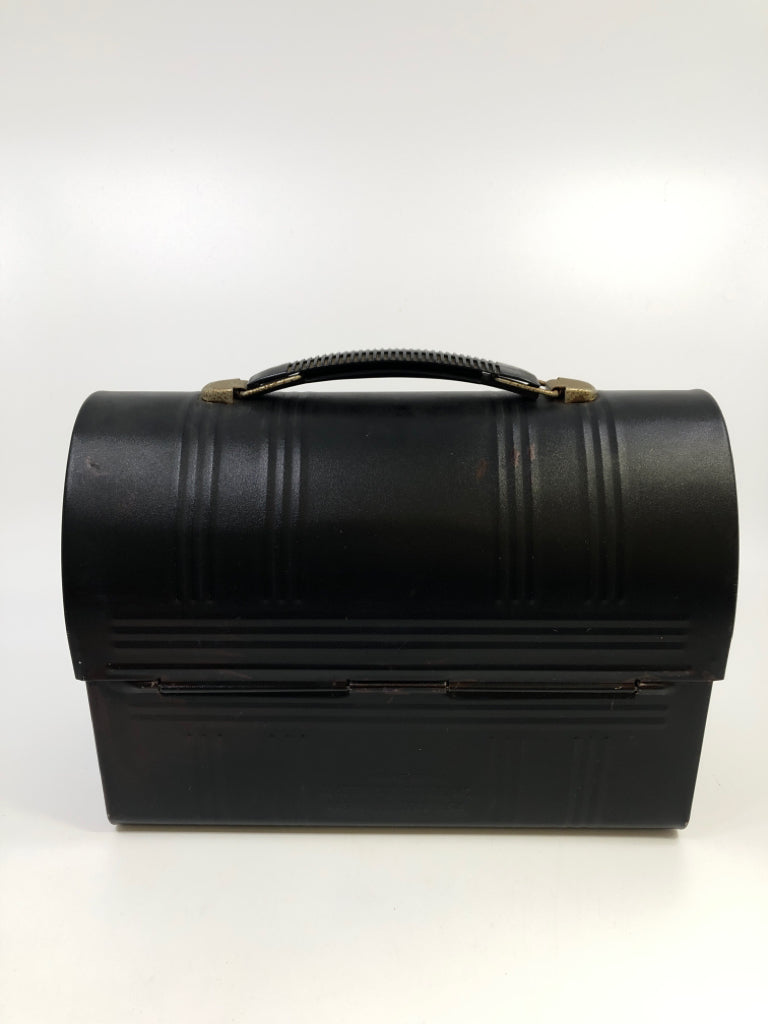 VTG BLACK METAL DOME BOX ALADDIN INDUSTRIES.