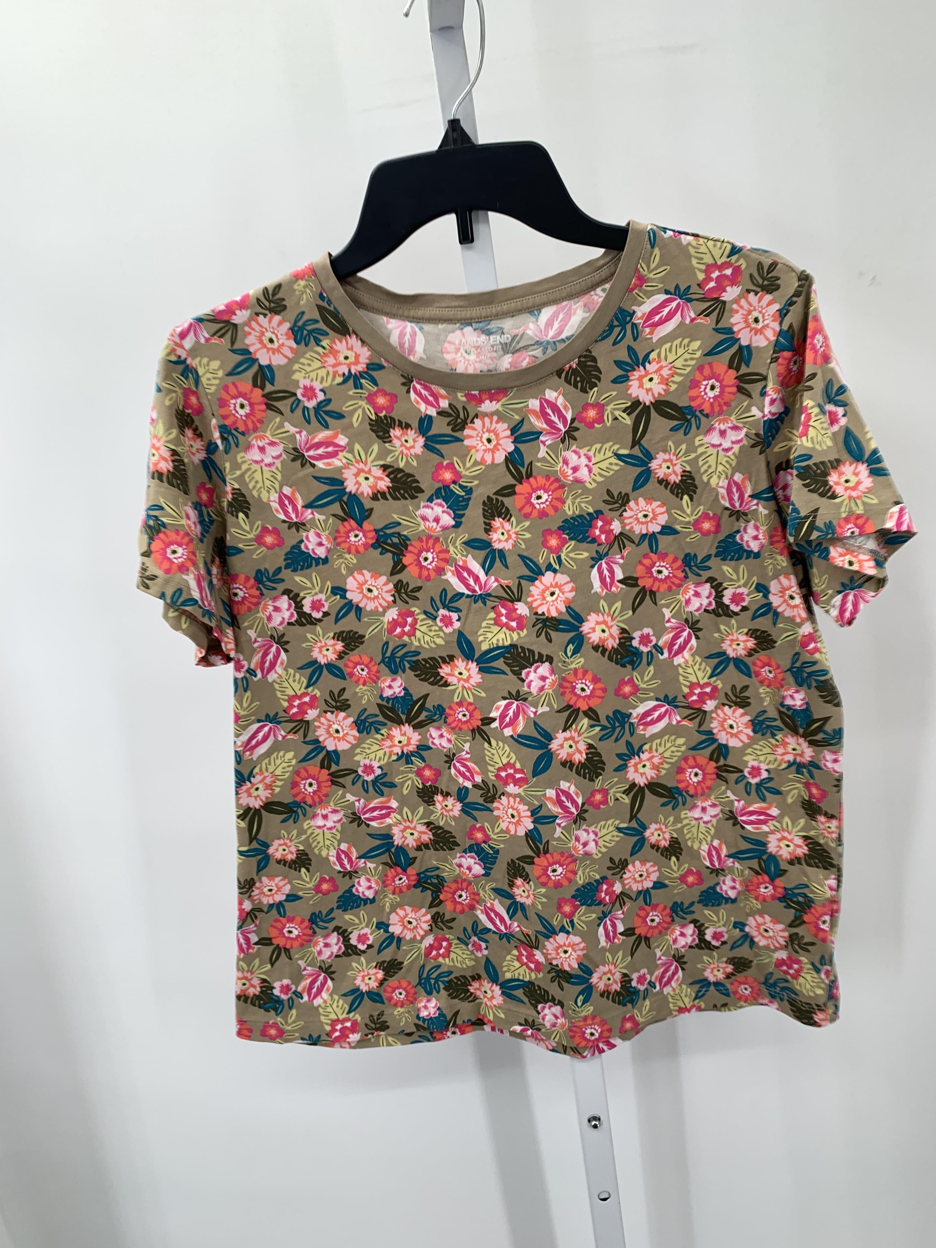 Lands End Size Medium Petite Petite Short Sleeve Shirt