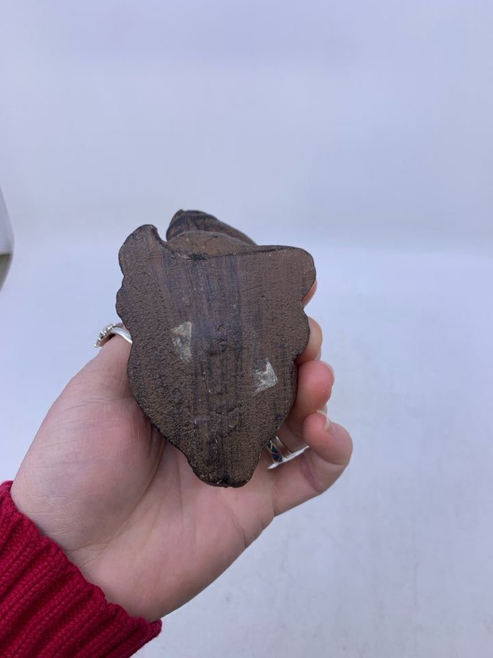 HEAVY METAL BROWN RABBIT FIGURE.