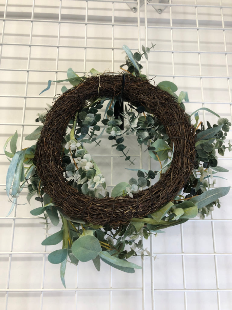 FAUX GREENERY WREATH.