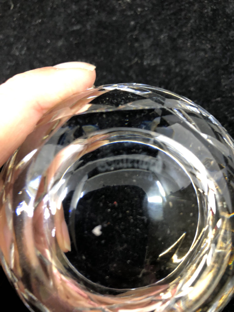 SMALL WATERFORD CRYSTAL RING BOWL.