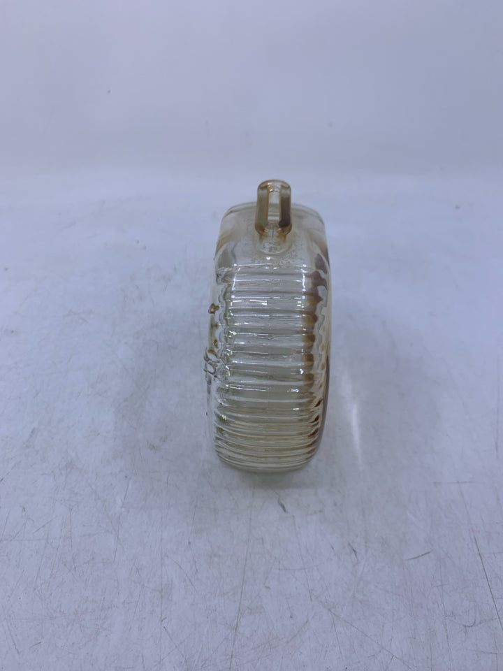 CIRCLE IRIDESCENT GLASS EMBOSSED EAGLE.