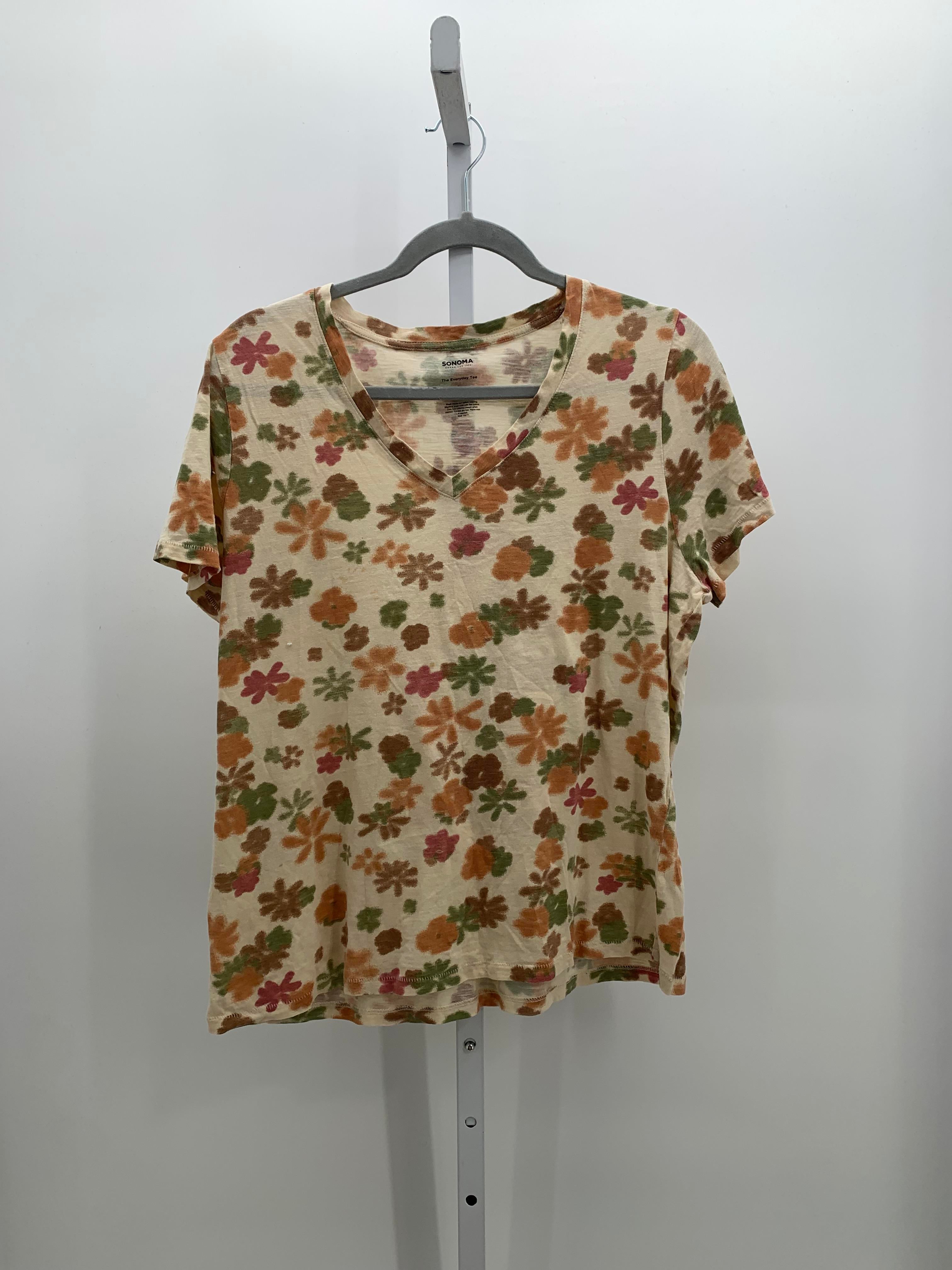 Sonoma Size Large Misses Short Sleeve Shirt