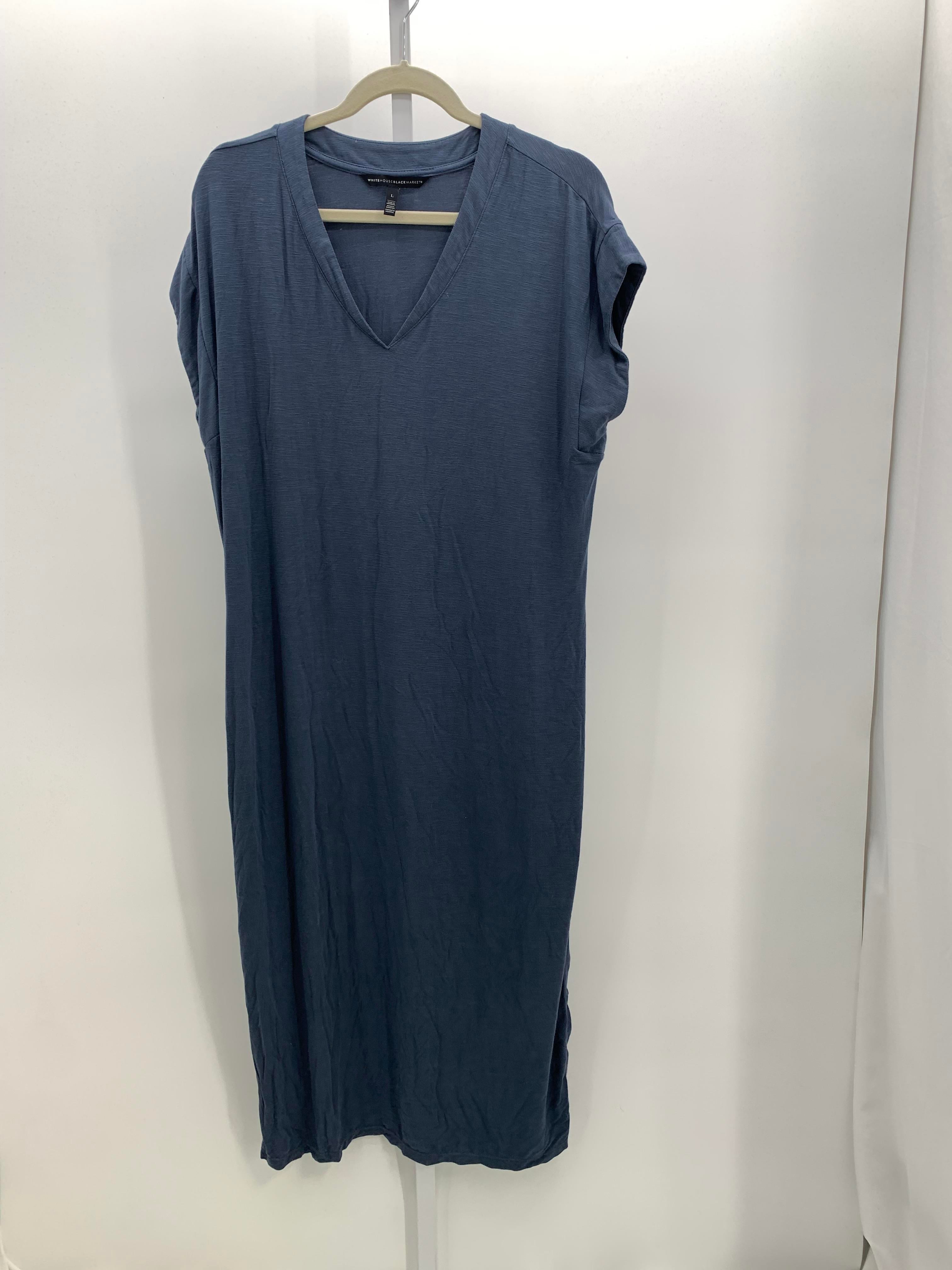 White House Black Size Large Misses Short Sleeve Dress