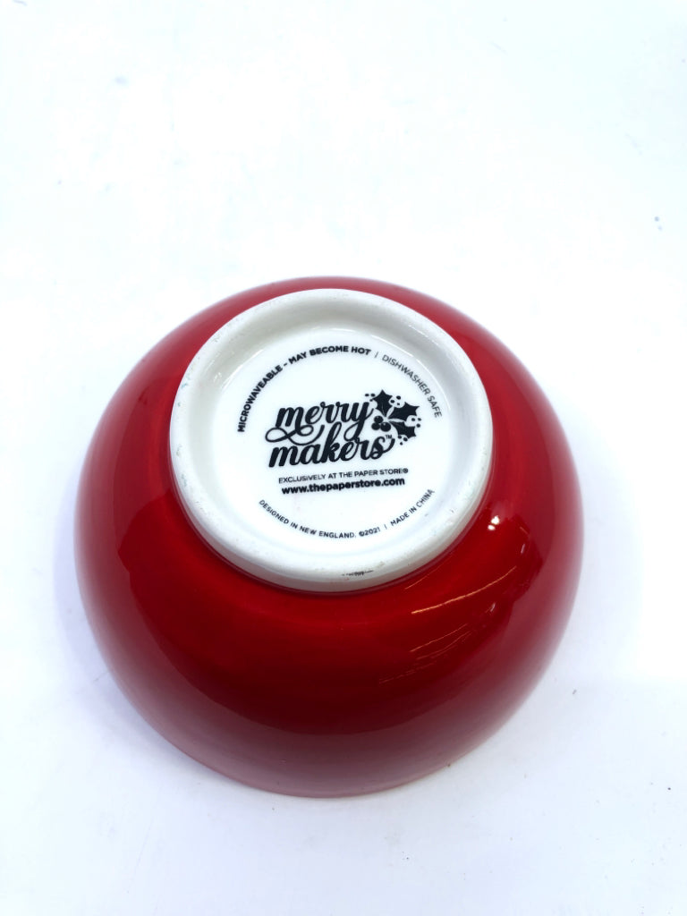 SMALL CANDY CANE NUT BOWL.