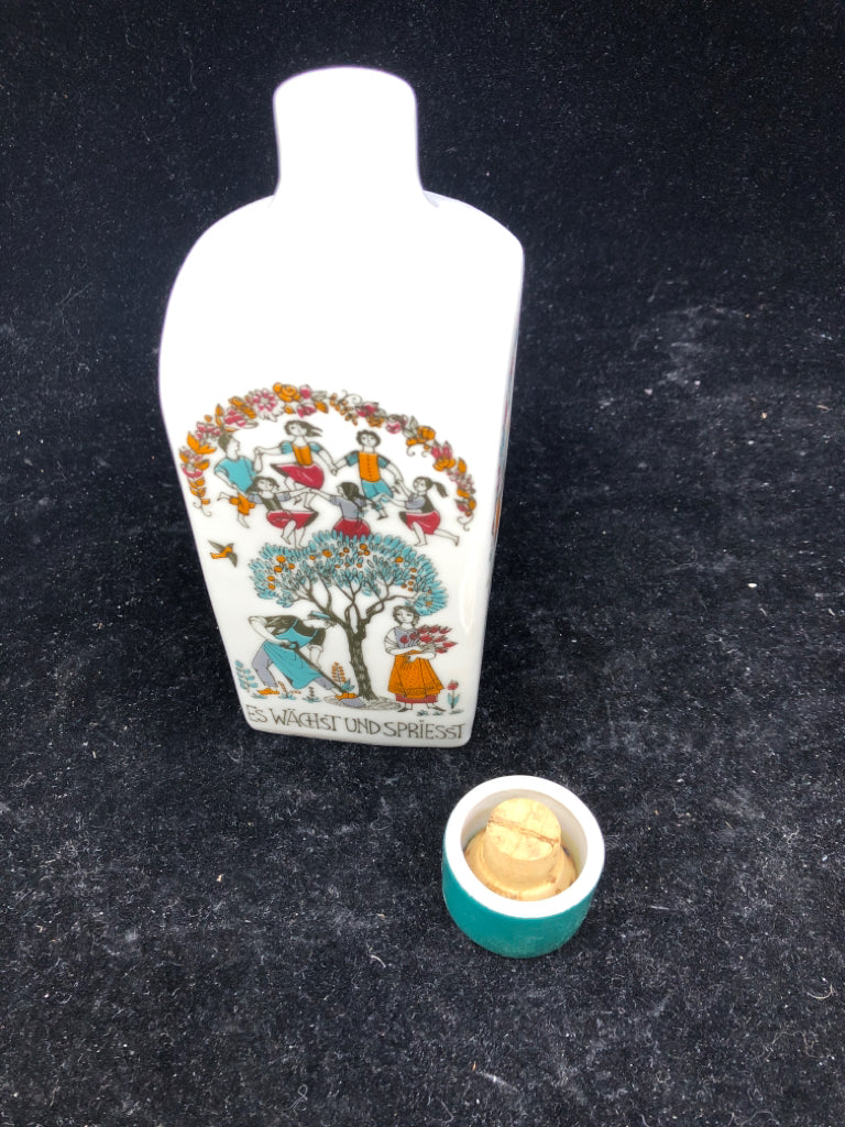 4 SEASONS GERMAN DECANTER W/CORKED LID.