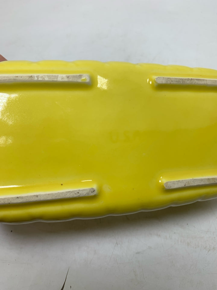 VTG YELLOW RECTANGLE PLANTER.