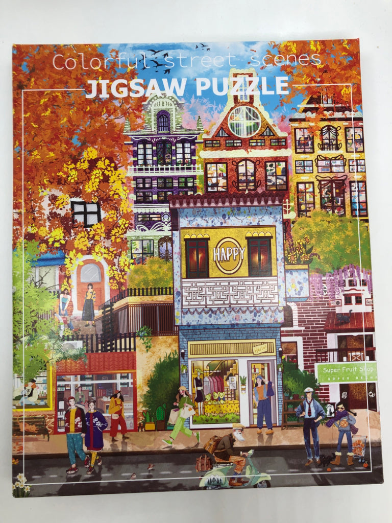 NIB COLORFUL STREET SCENE.
