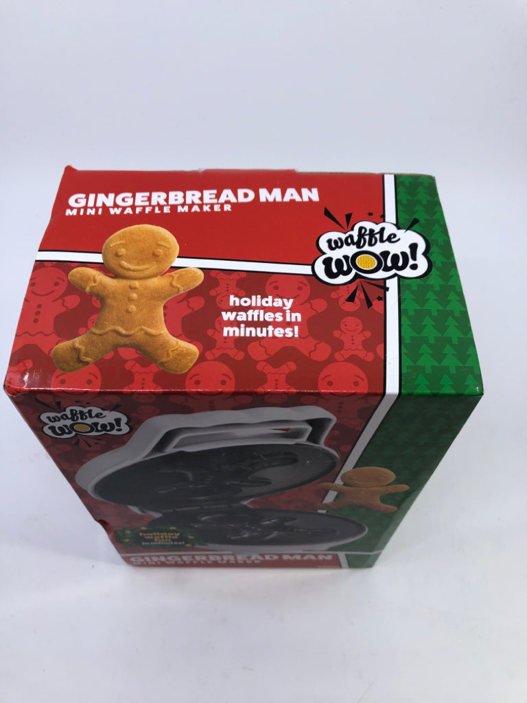 NIB GINGERBREADMAN WAFFLE MAKER.