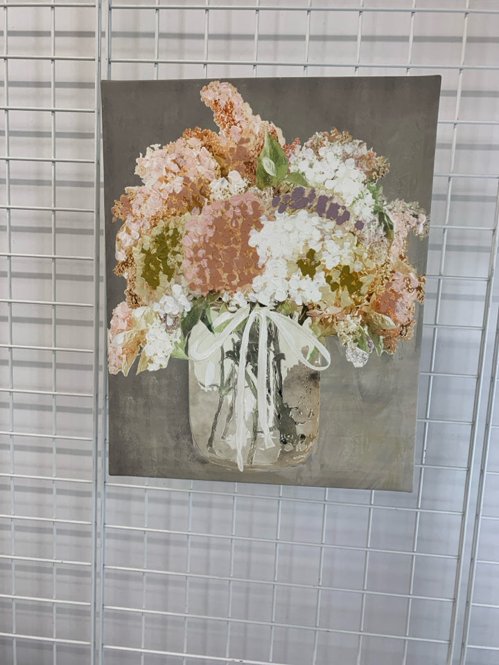 PINK BOUQUET CANVAS PAINTING.