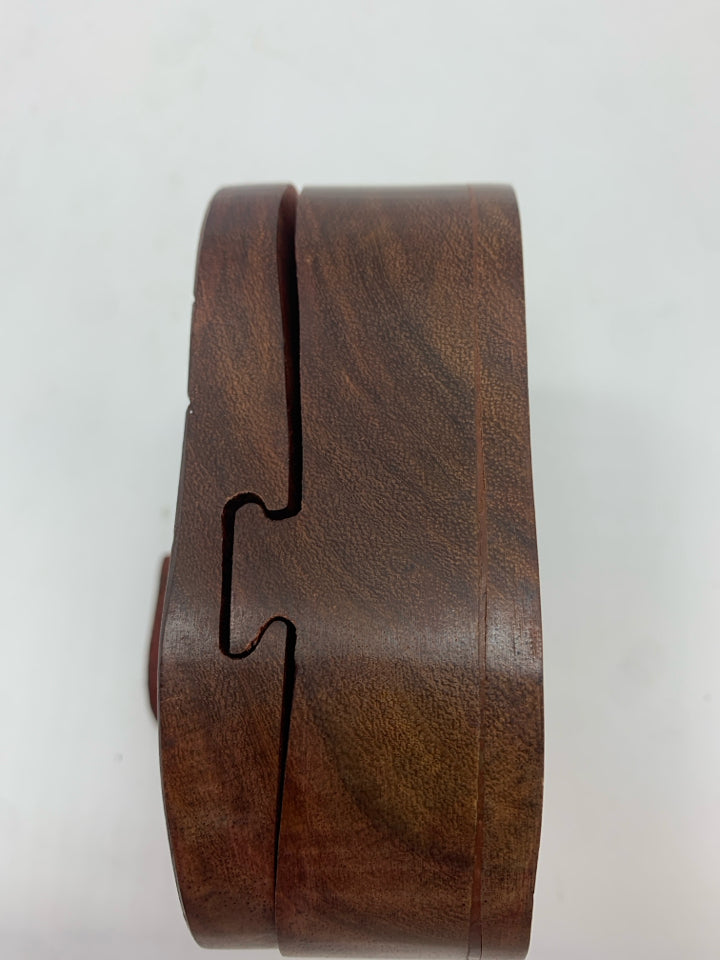 WOODEN ELEPHANT PUZZLE BOX.
