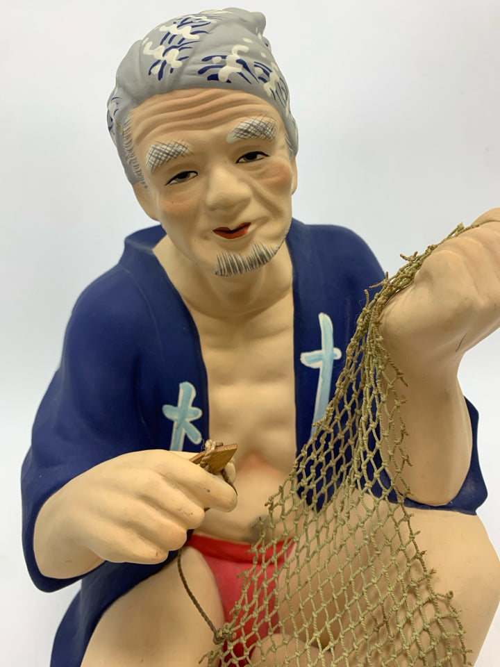 HAKATA STYLE FISHERMAN FIGURINE.