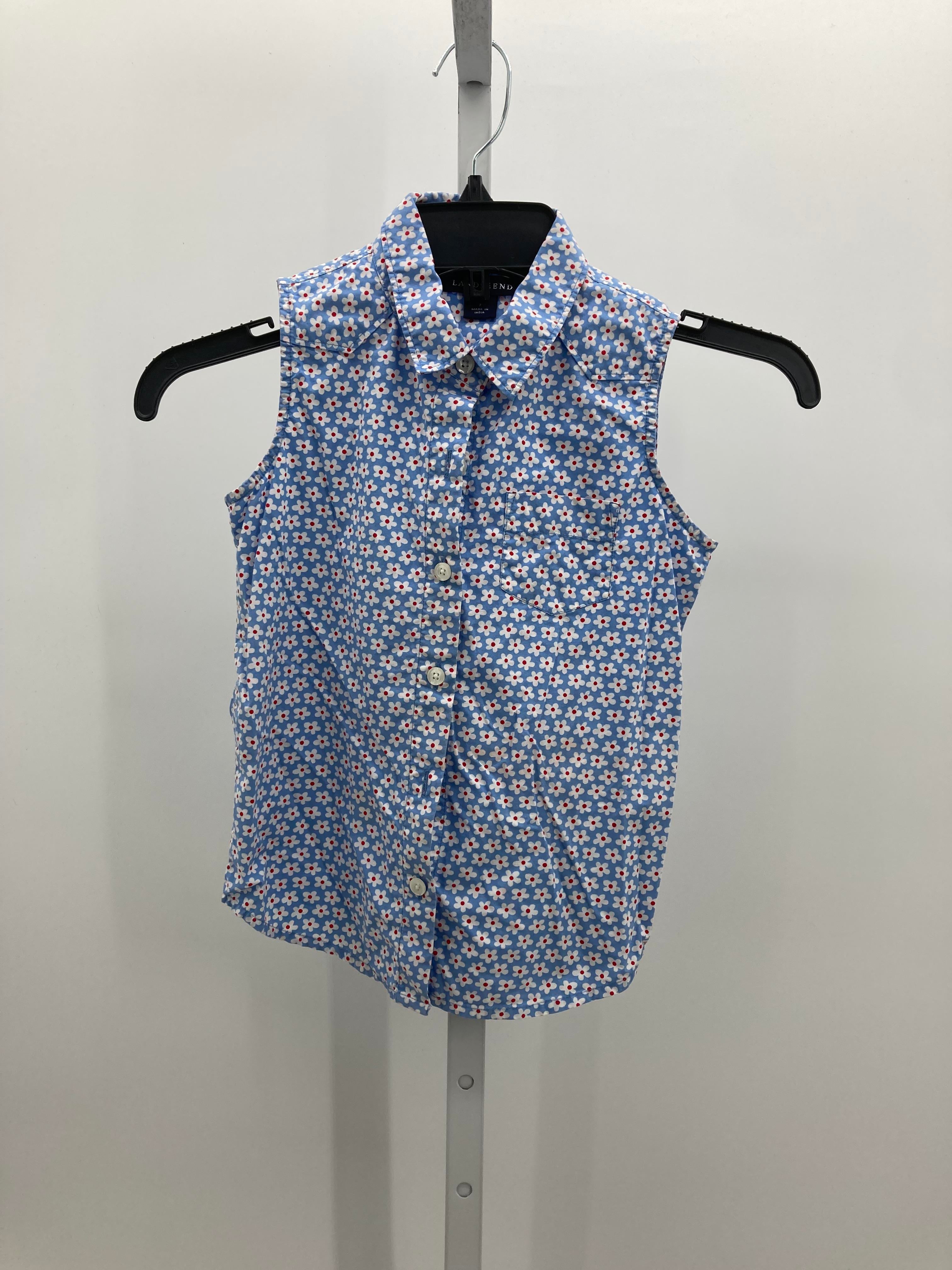 Lands End Size 7 Girls Sleeveless Shirt