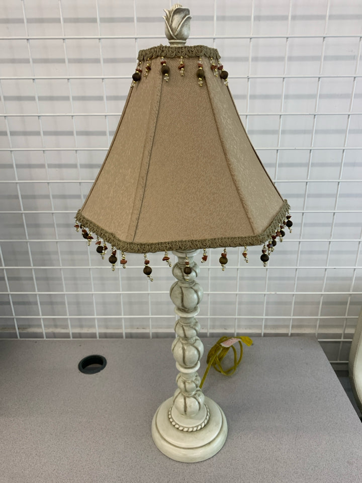 VTG-STYLE STACKED ORB BEADED LAMP.