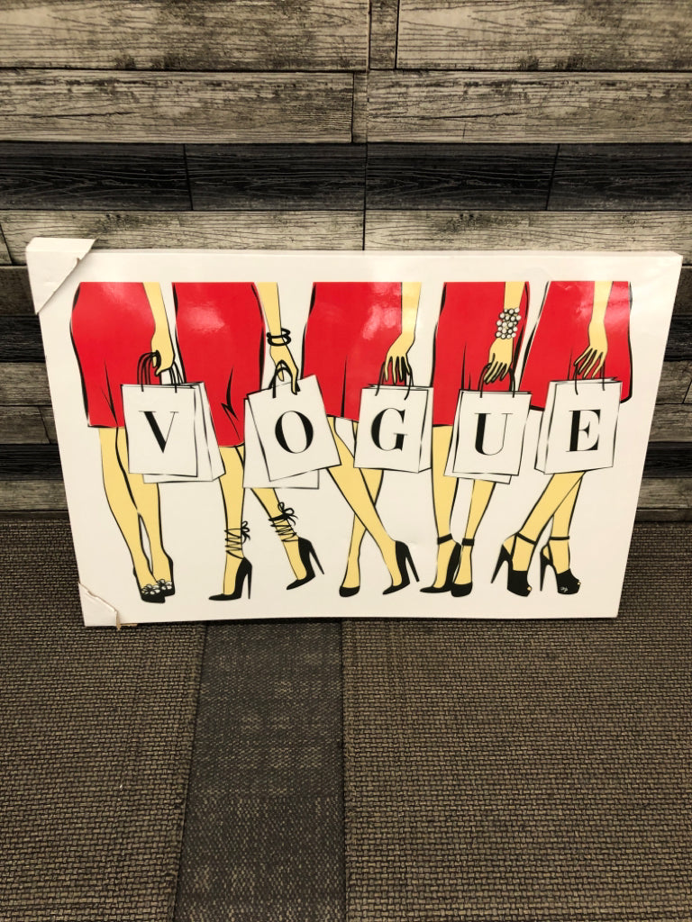 VOGUE RED DRESS CANVAS.