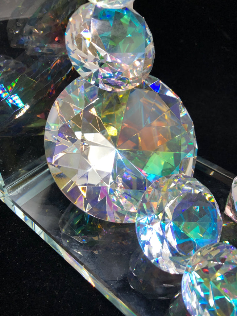 1 CRYSTAL DIAMOND BOOK END.