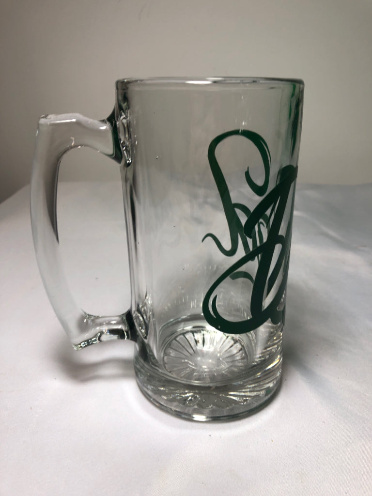 DAD LARGE GLASS BEER MUG.