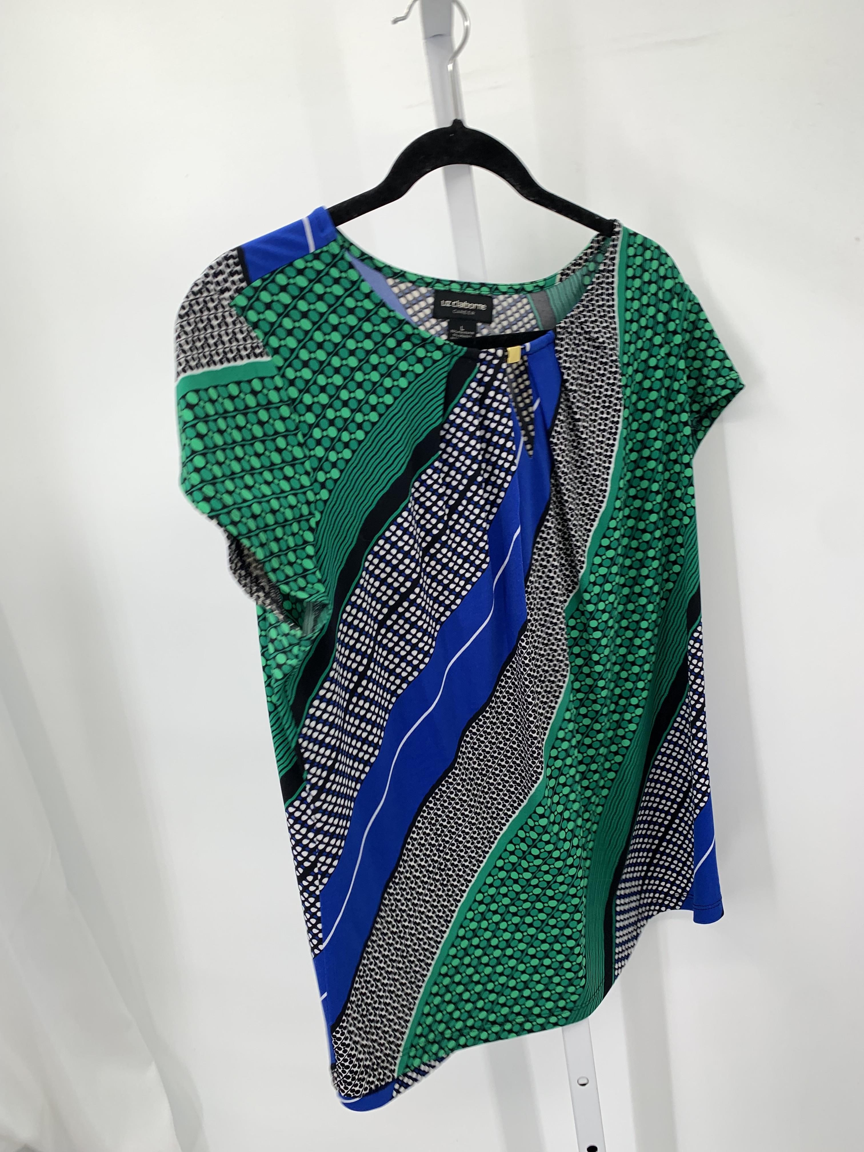 Liz Claiborne Size Large Misses Short Sleeve Shirt