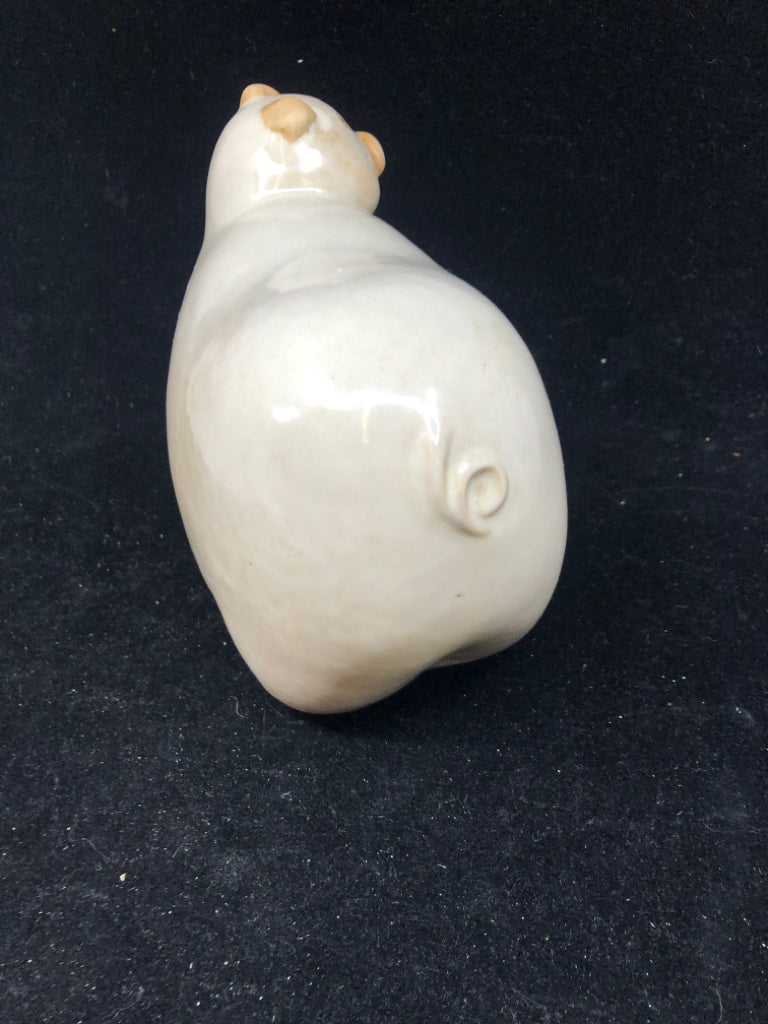 FULL TAN CERAMIC PIG.